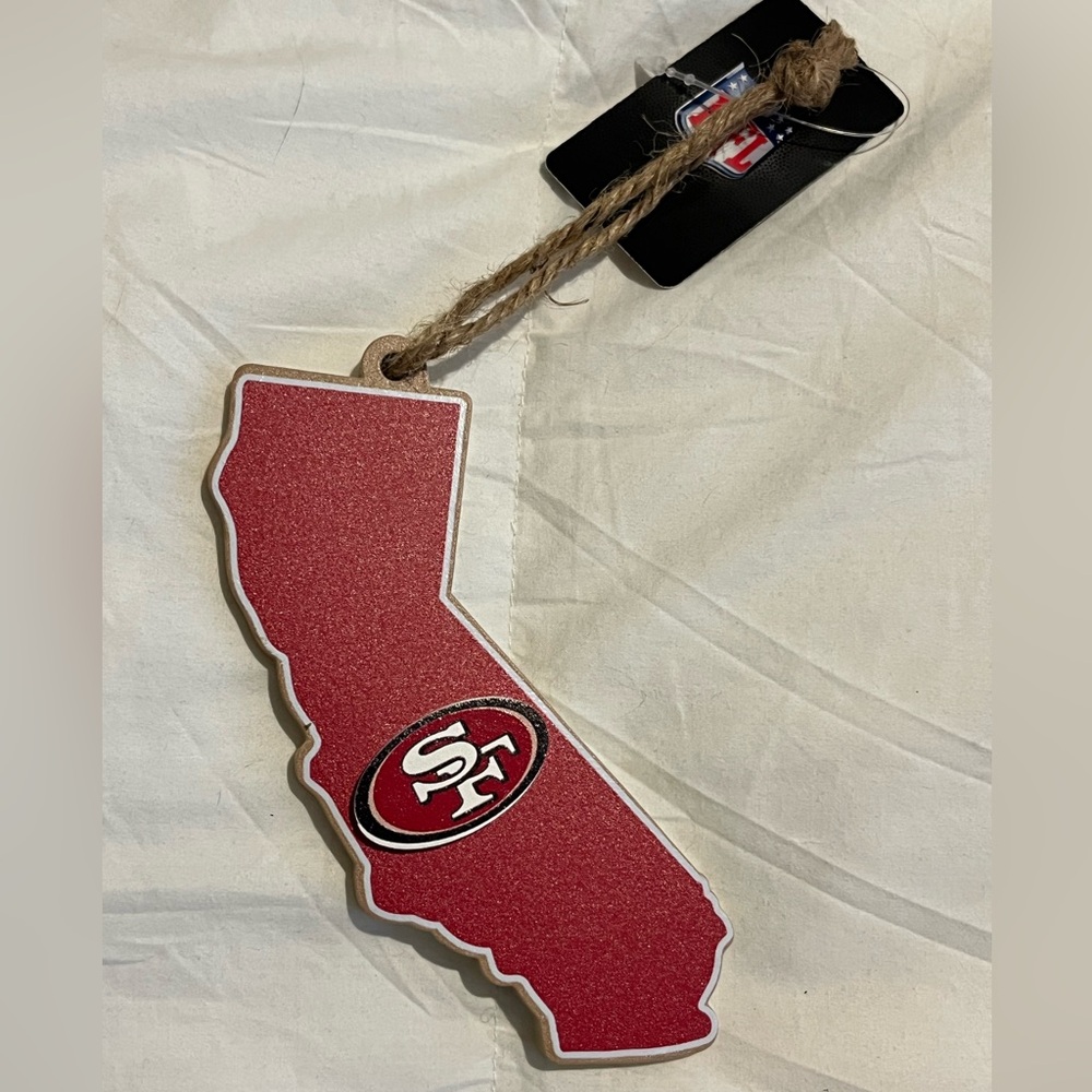 San Francisco 49ers NFL California State Wooden Ornament